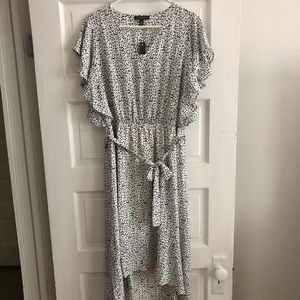 Banana Republic White and Black High-low Dress